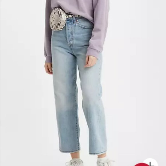 Levi's Denim - Levi’s Premium Ribcage Straight Light Wash Jean